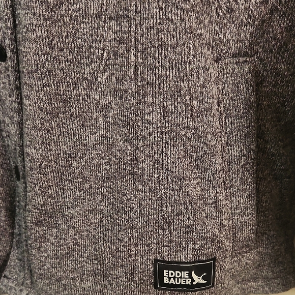 Eddie Bauer Gray Lightweight Shirt Jacket with Traditional Collar - Picture 4 of 7